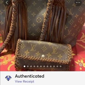 Boho vintage braided wallet on a chain/crossbody